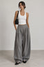 Grey Suede Balloon Pants