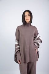 Scarfed Set - Taupe Beige