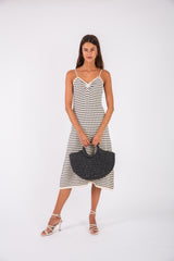 Striped Dress - White