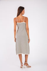 Striped Dress - White
