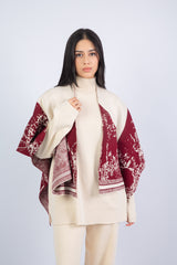 Relief Set  -Beige & Winered