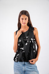 Glitzy Top - Black