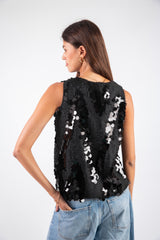 Glitzy Top - Black
