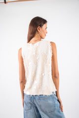 Glitzy Top - White