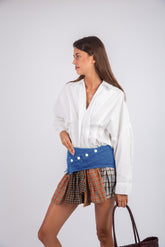 Grid Skirt - Blue