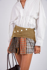 Grid Skirt - Beige