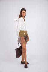 Grid Skirt - Beige