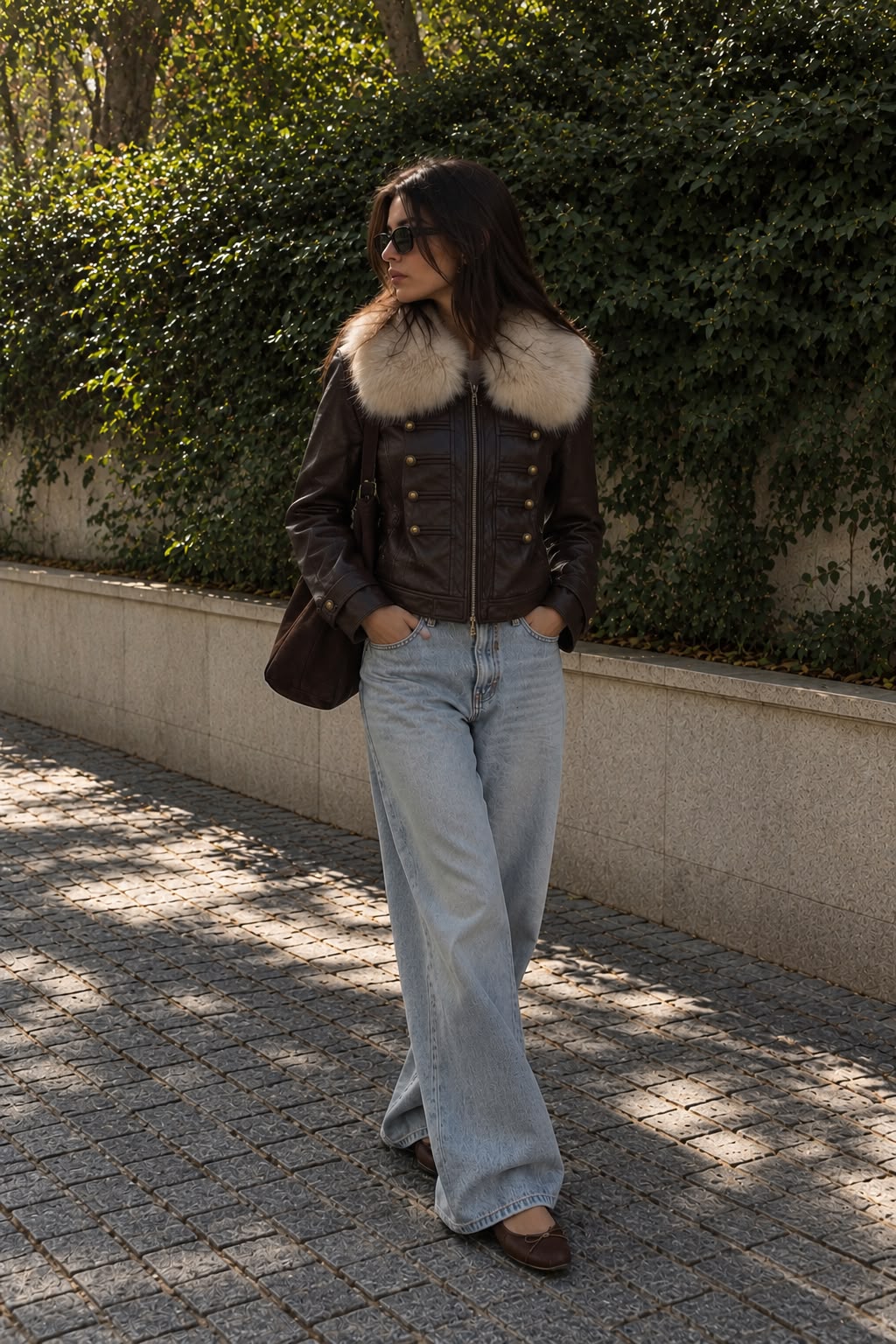 Espresso Leather Military Jacket