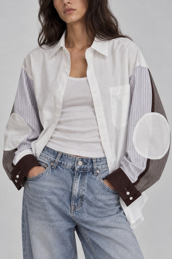 White Patchwork Shirt