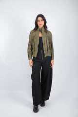 Urban Fringe Jacket-Olive