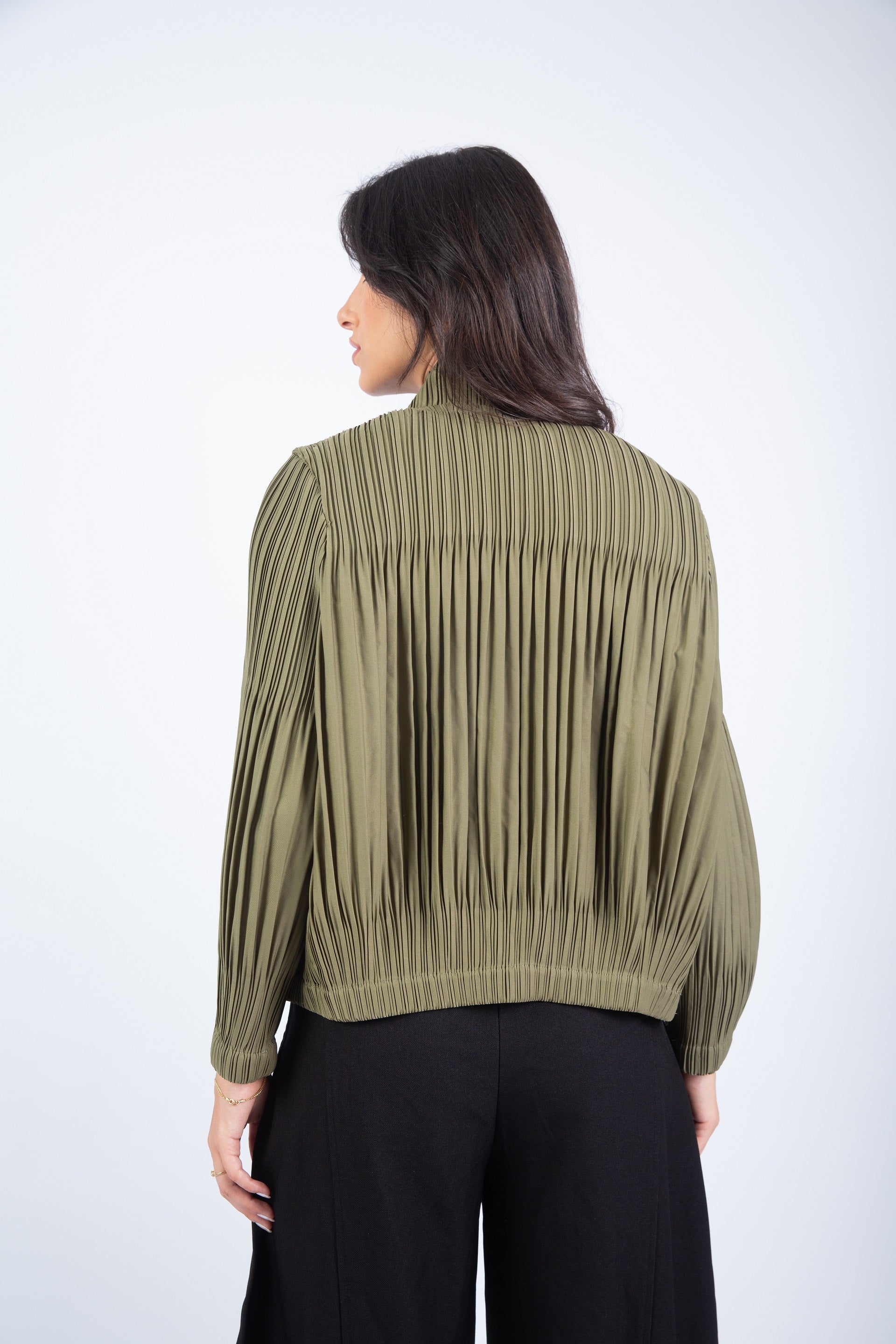 Urban Fringe Jacket-Olive