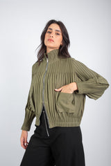 Urban Fringe Jacket-Olive
