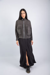 Urban Fringe Jacket-Gray