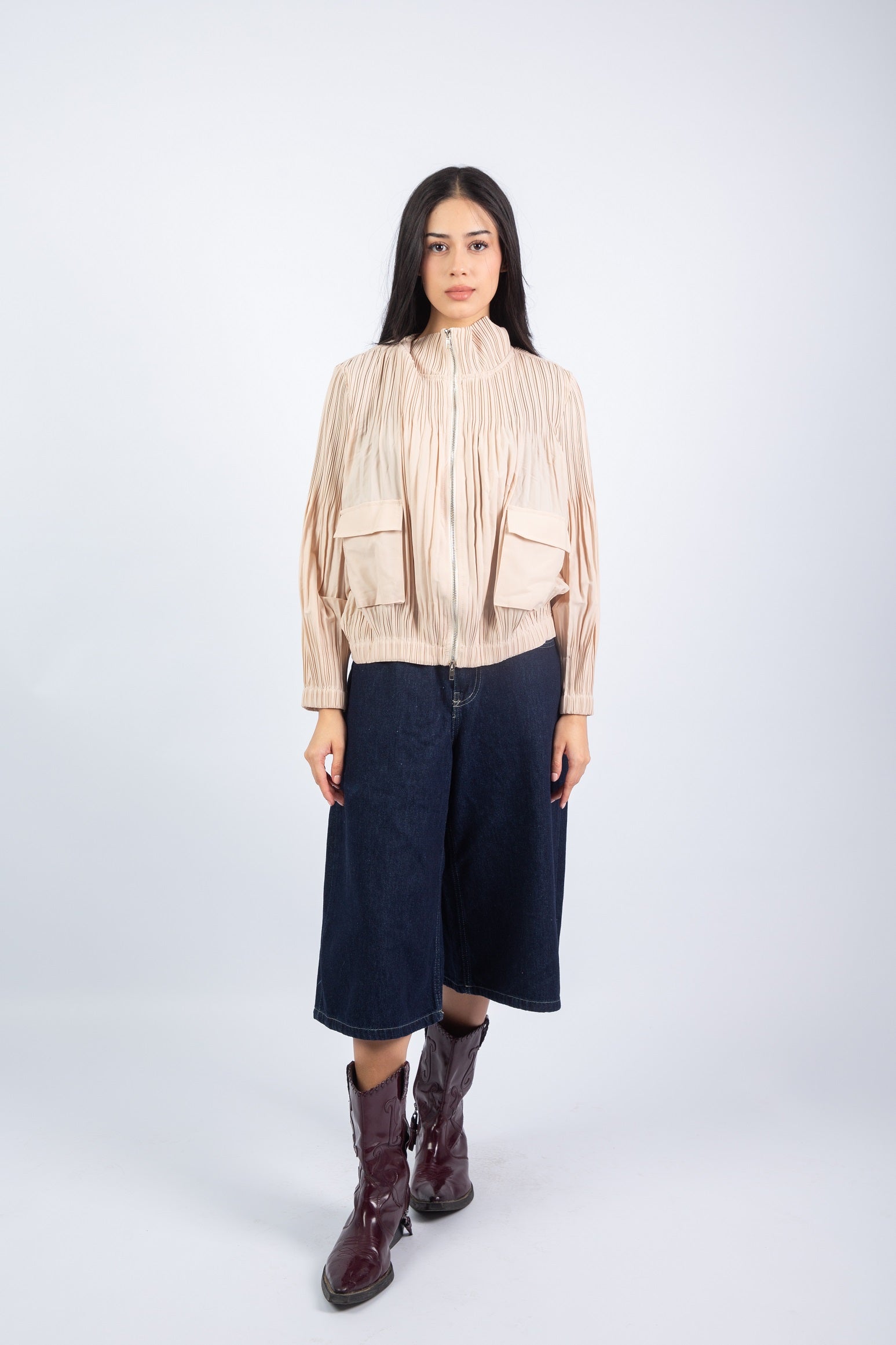 Urban Fringe Jacket- Beige