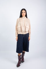 Urban Fringe Jacket- Beige