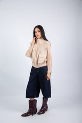 Urban Fringe Jacket- Beige