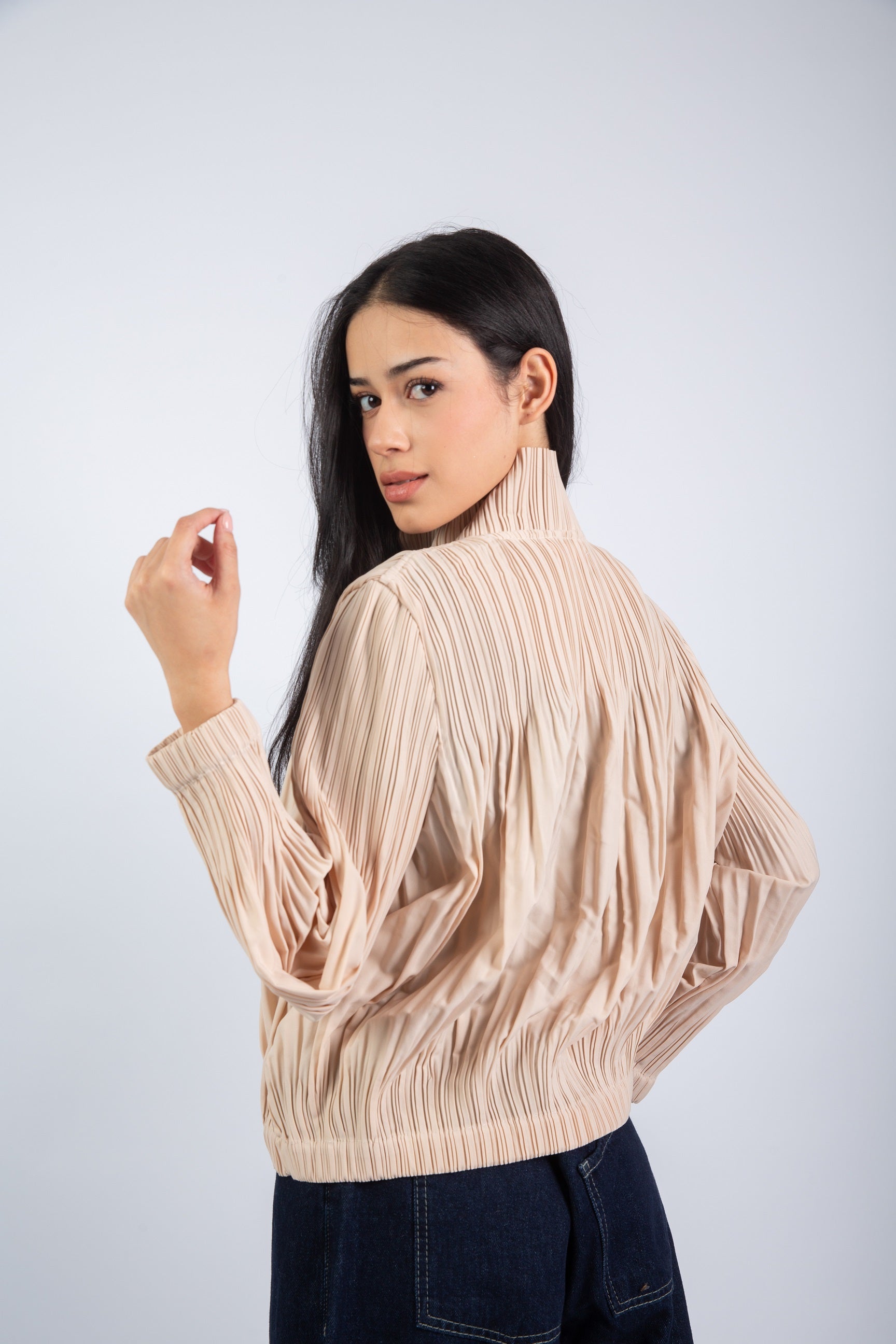 Urban Fringe Jacket- Beige