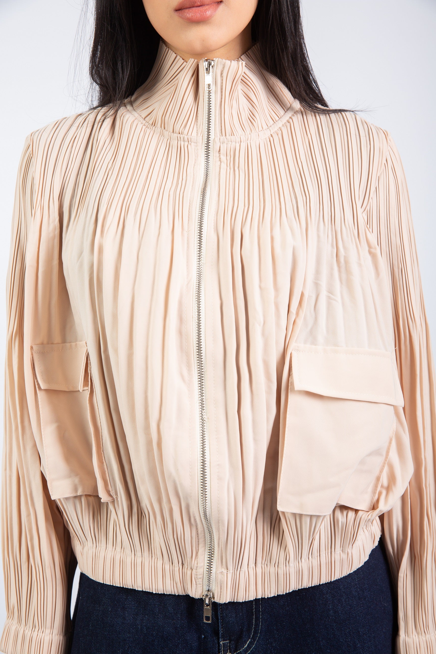 Urban Fringe Jacket- Beige