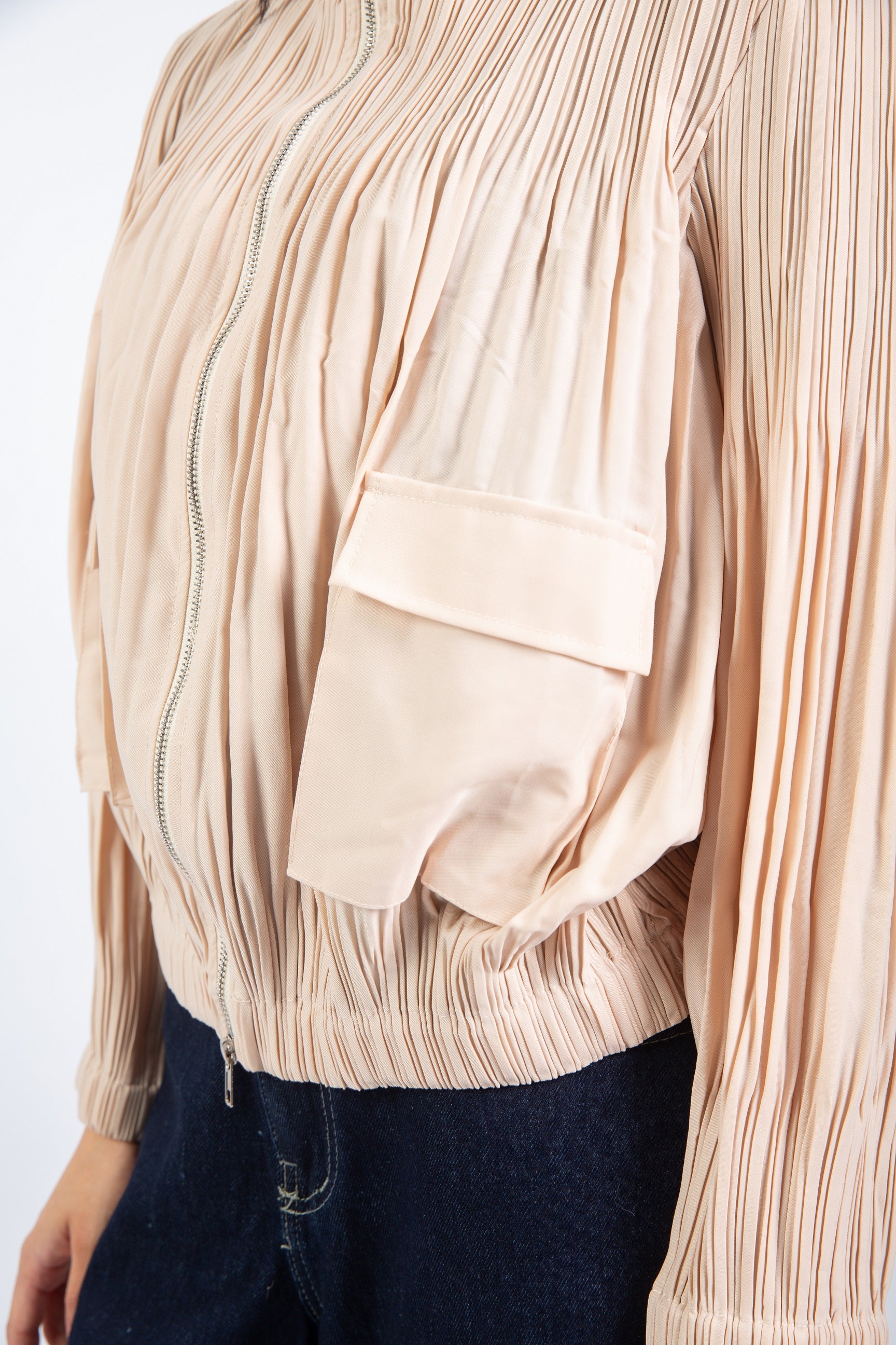Urban Fringe Jacket- Beige