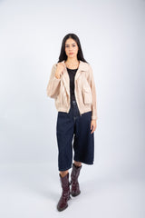 Urban Fringe Jacket- Beige