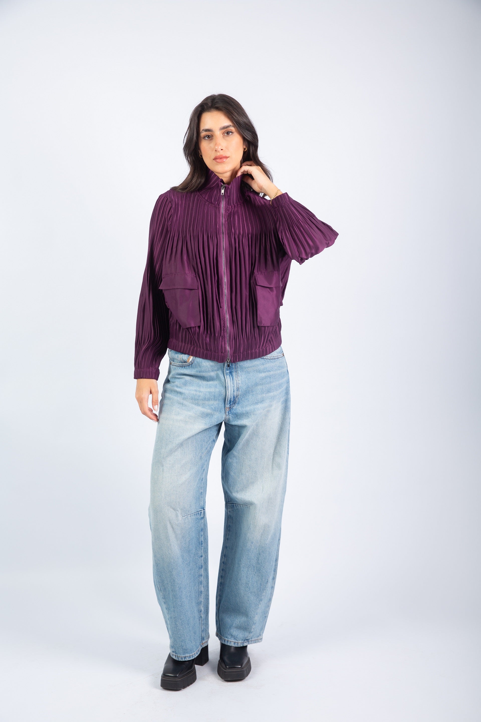 Urban Fringe Jacket-Purple