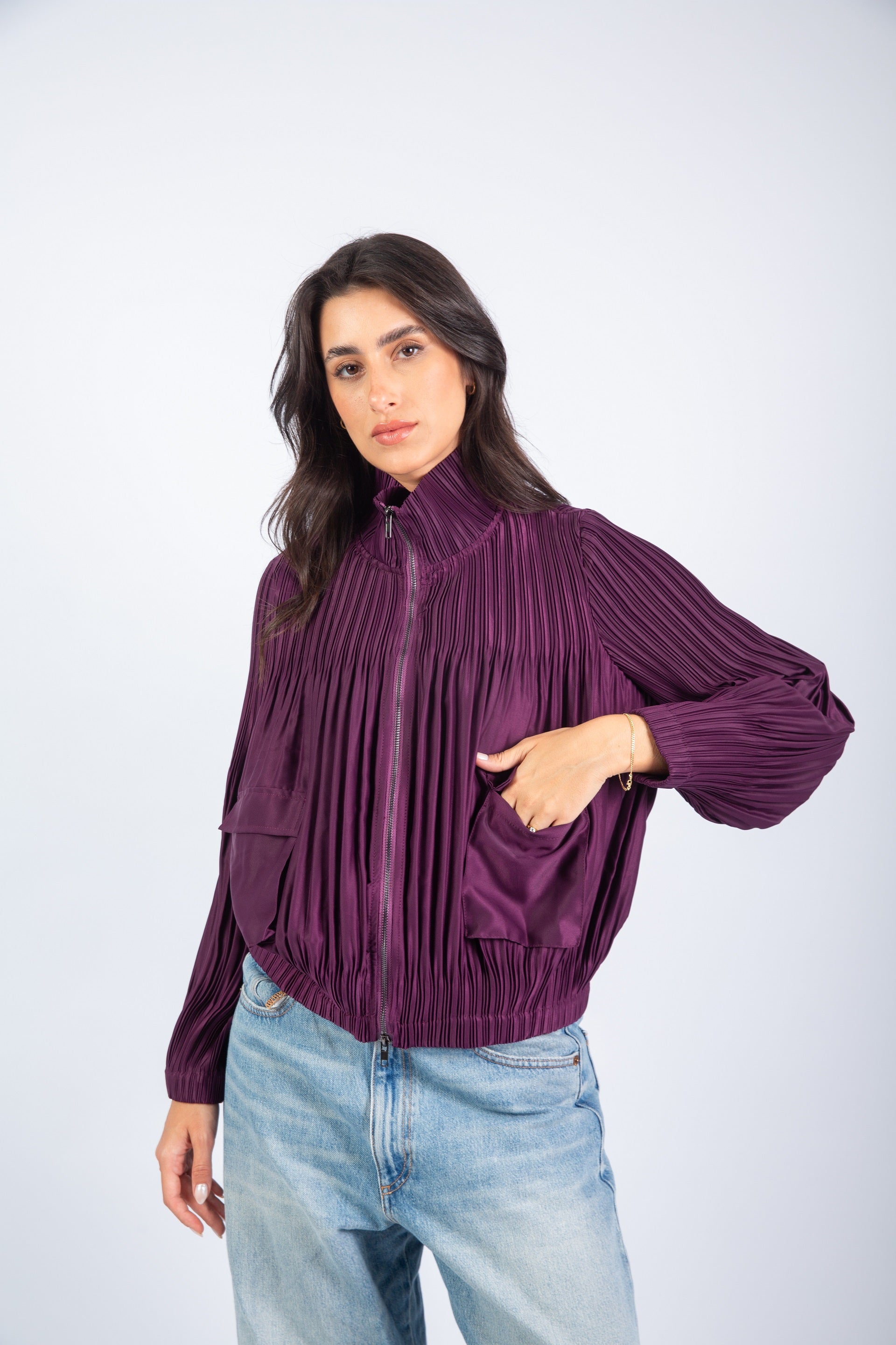Urban Fringe Jacket-Purple