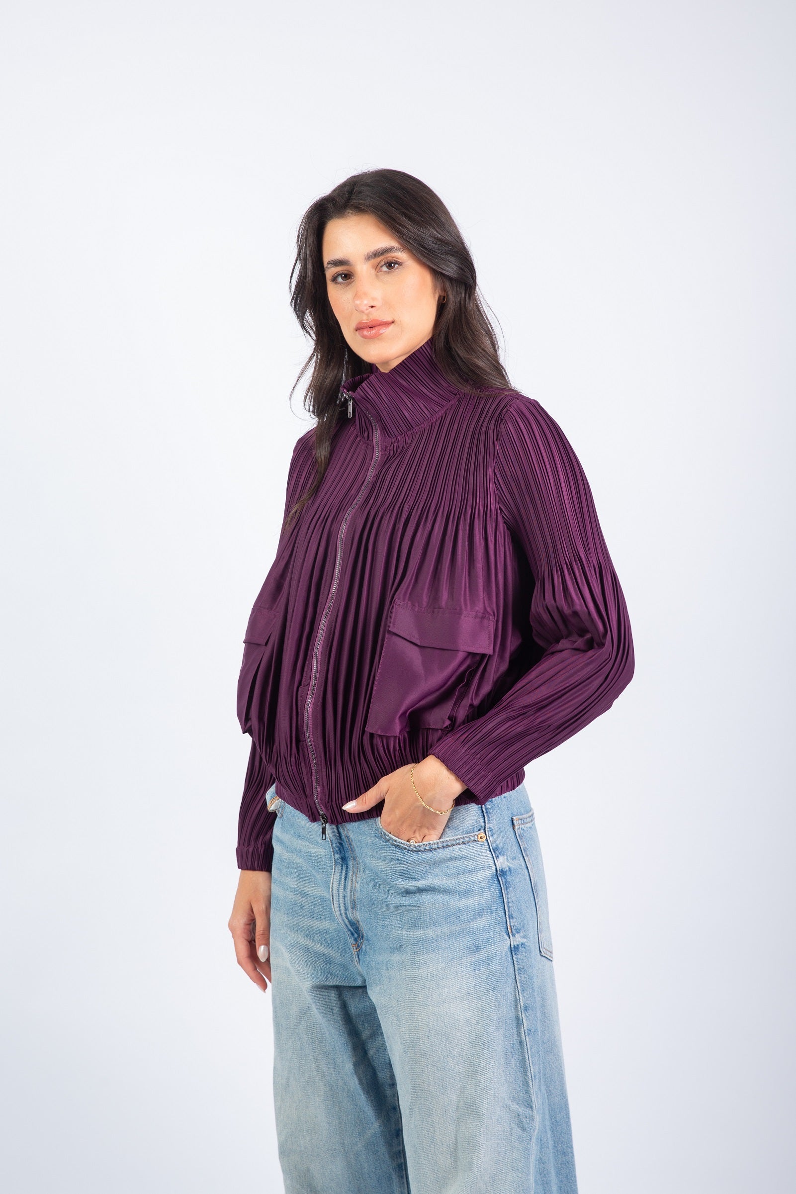 Urban Fringe Jacket-Purple
