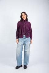 Urban Fringe Jacket-Purple