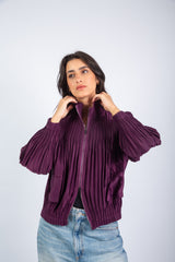 Urban Fringe Jacket-Purple