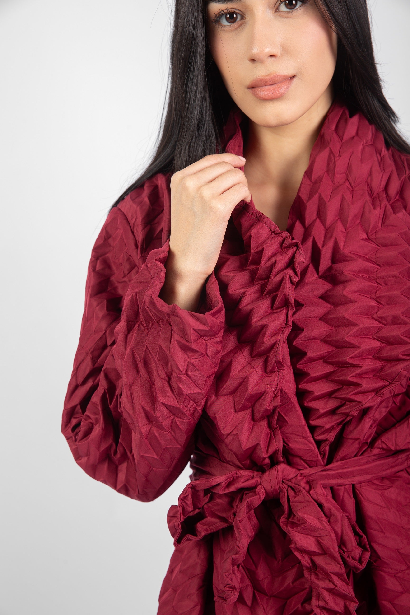 Sculpt Blouse -Wine red