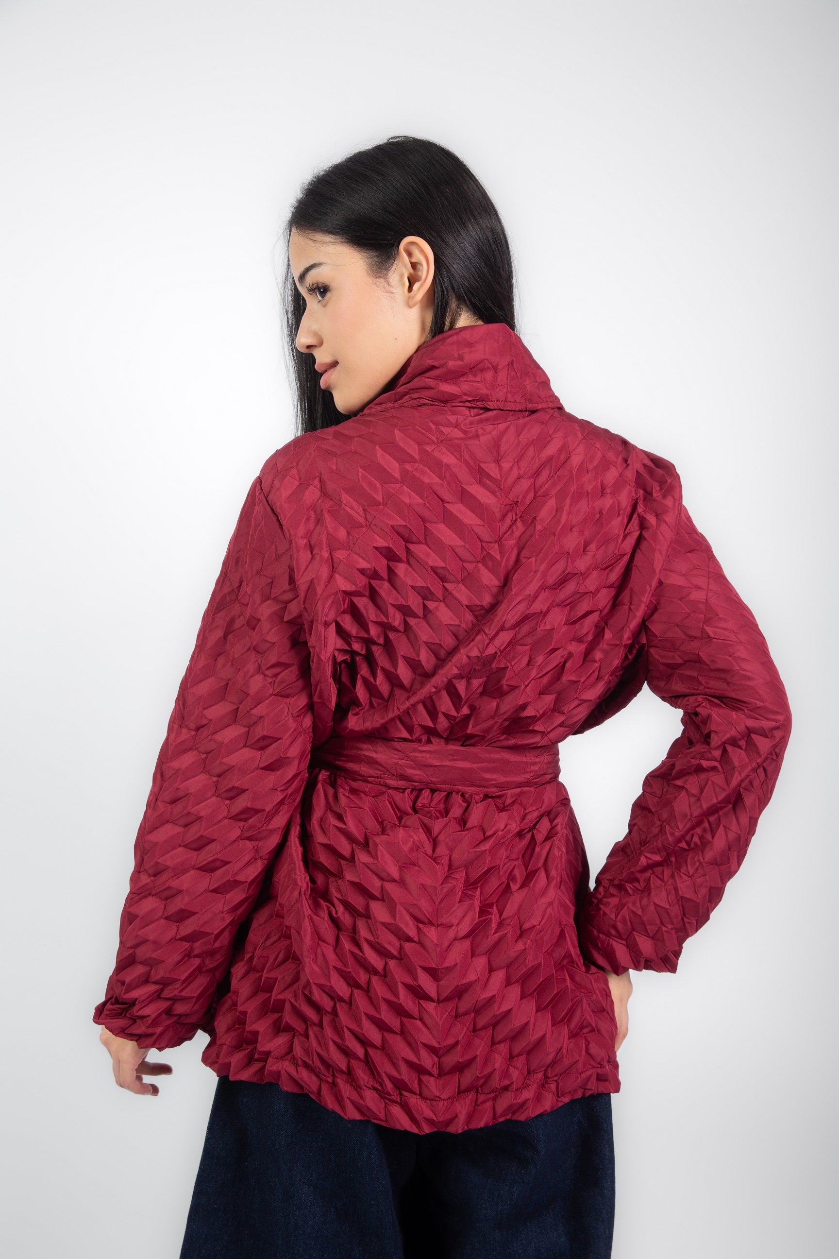Sculpt Blouse -Wine red