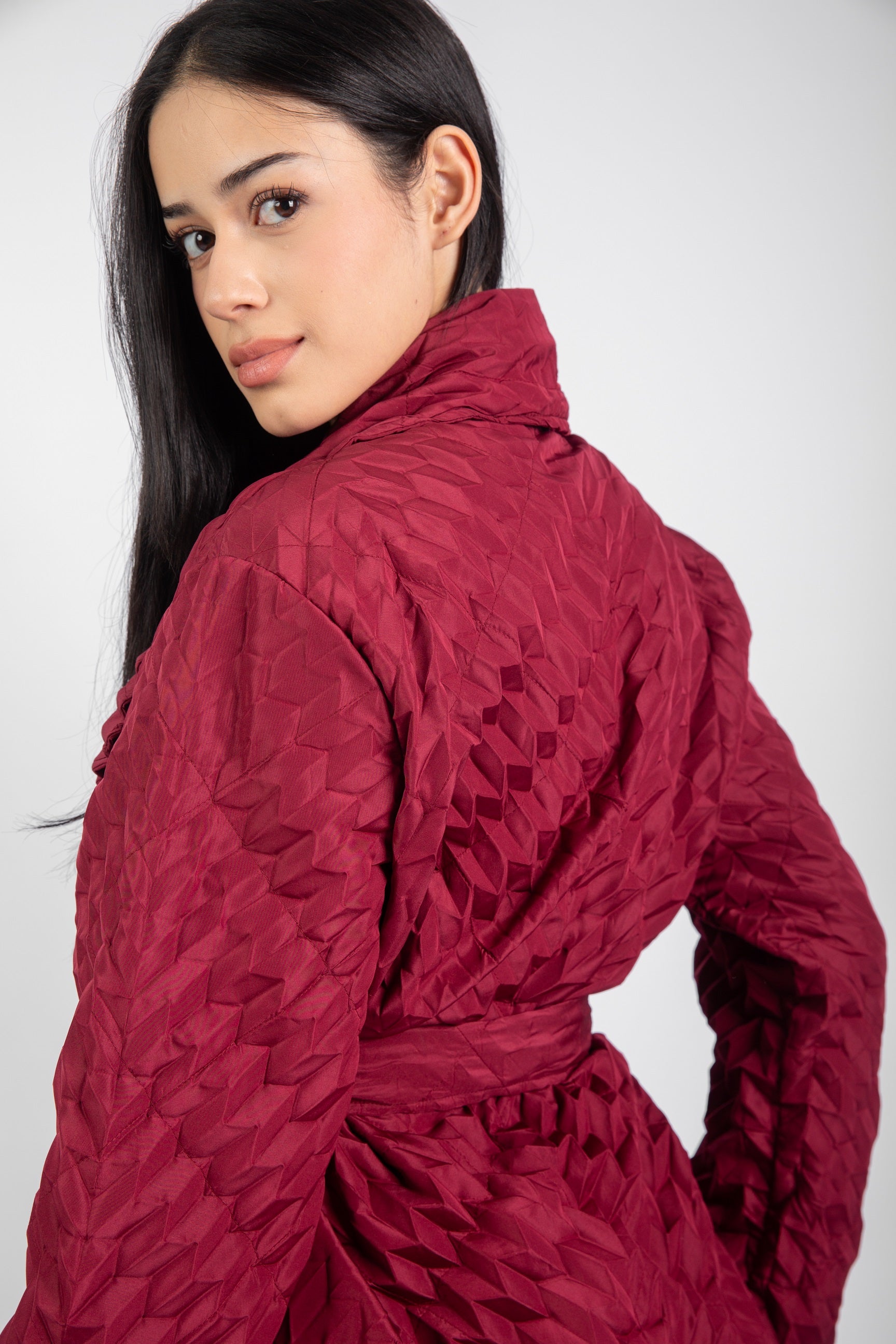 Sculpt Blouse -Wine red