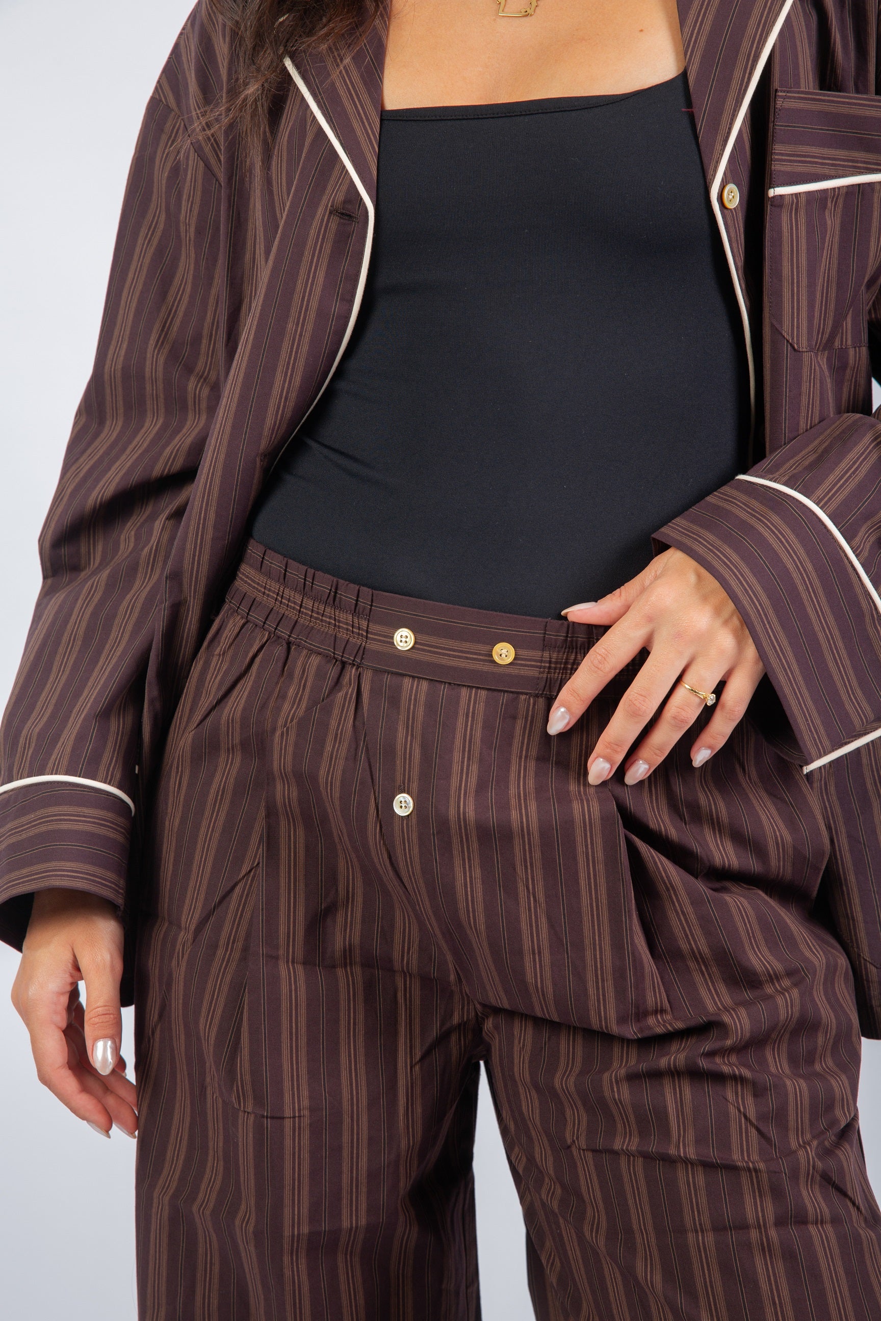 Stripe Set- Brown
