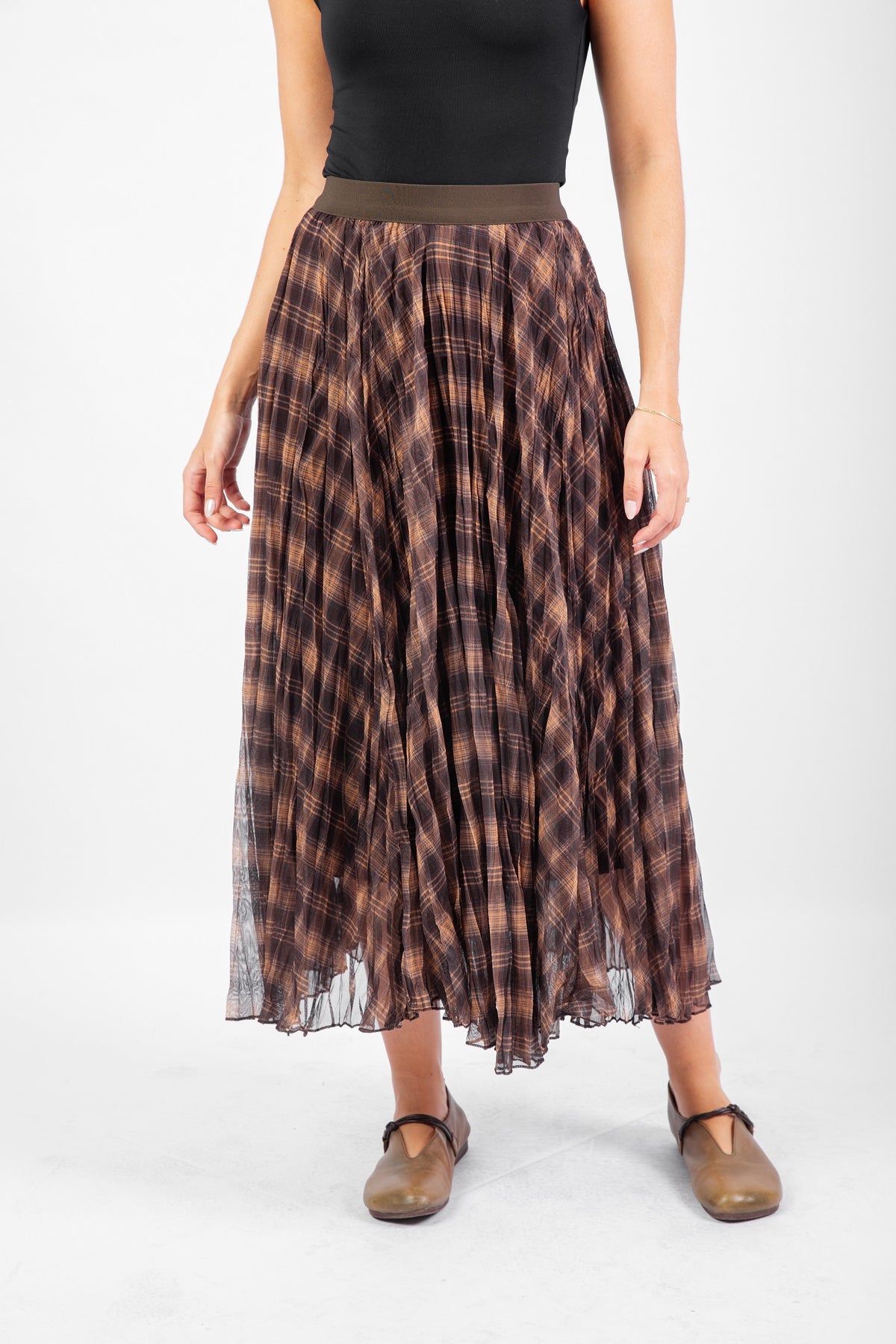Twirl Skirt -Brown