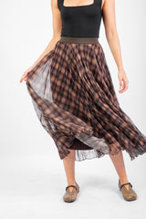 Twirl Skirt -Brown