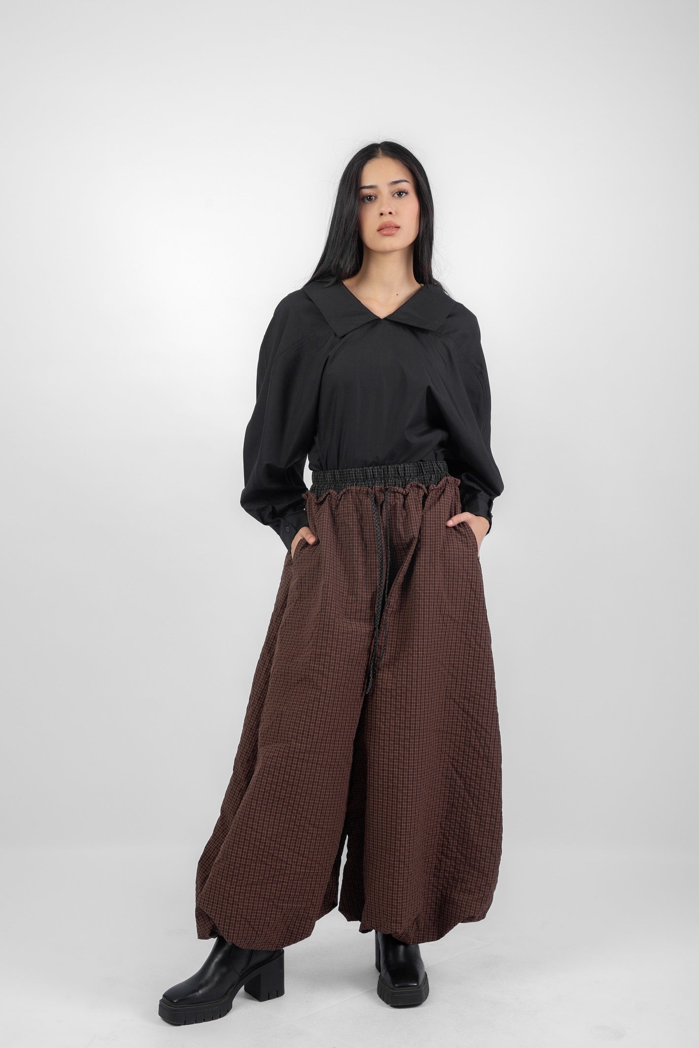 Volume Pants -Brown
