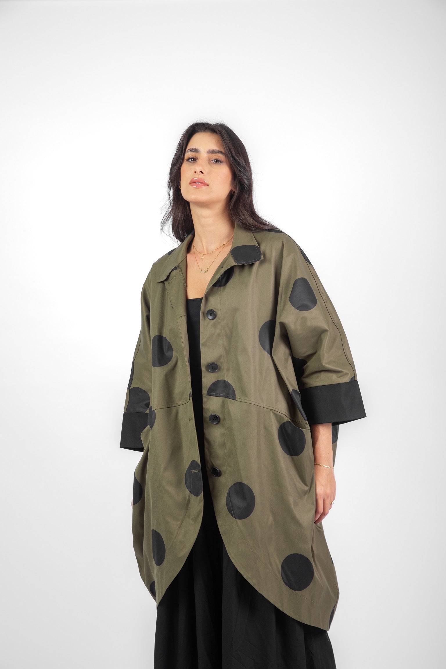 Dotted Cardigan - Olive