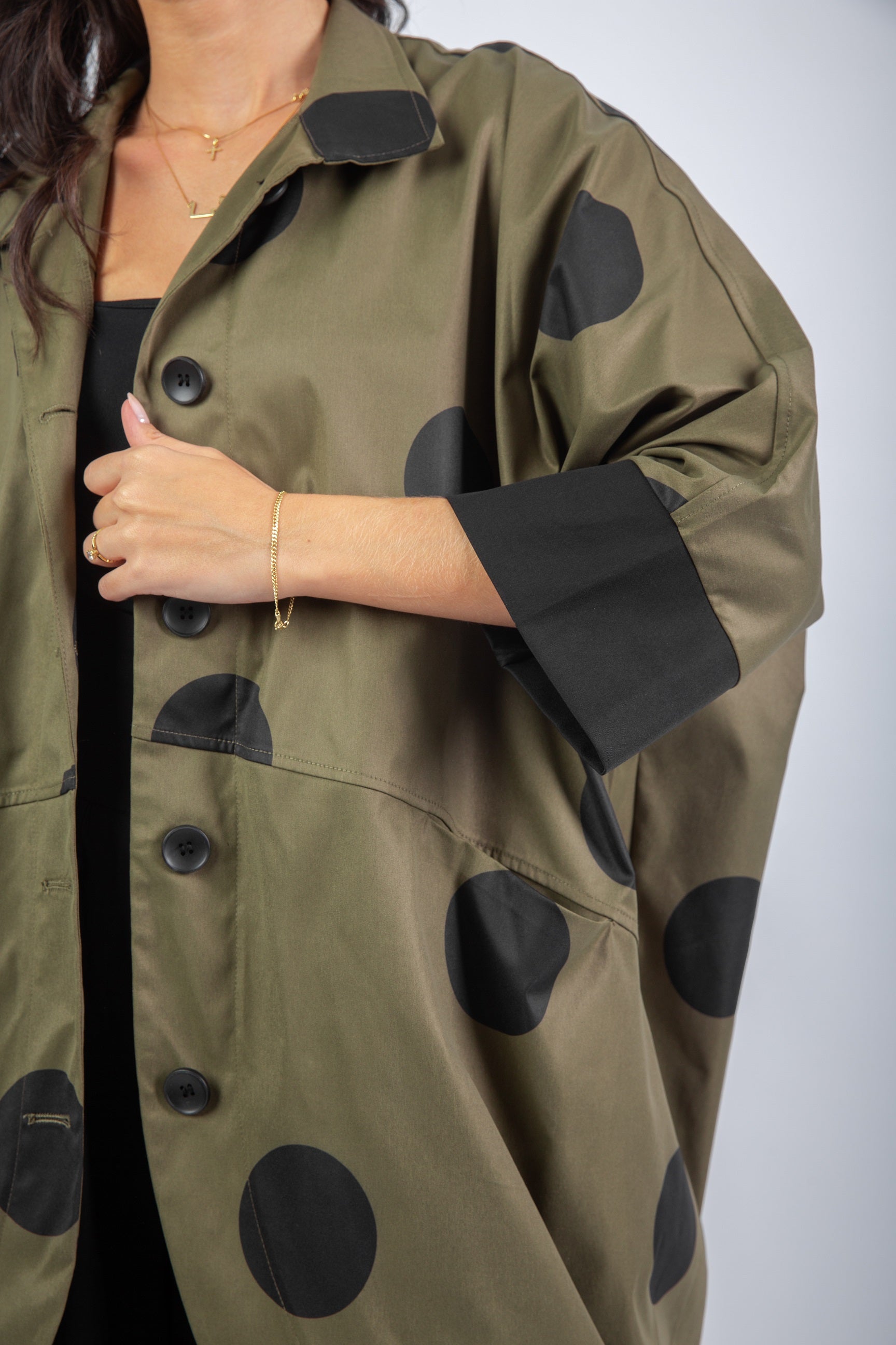 Dotted Cardigan - Olive