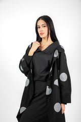 Dotted Cardigan - Black