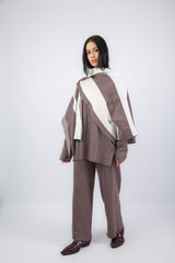 Scarfed Set - Taupe Beige