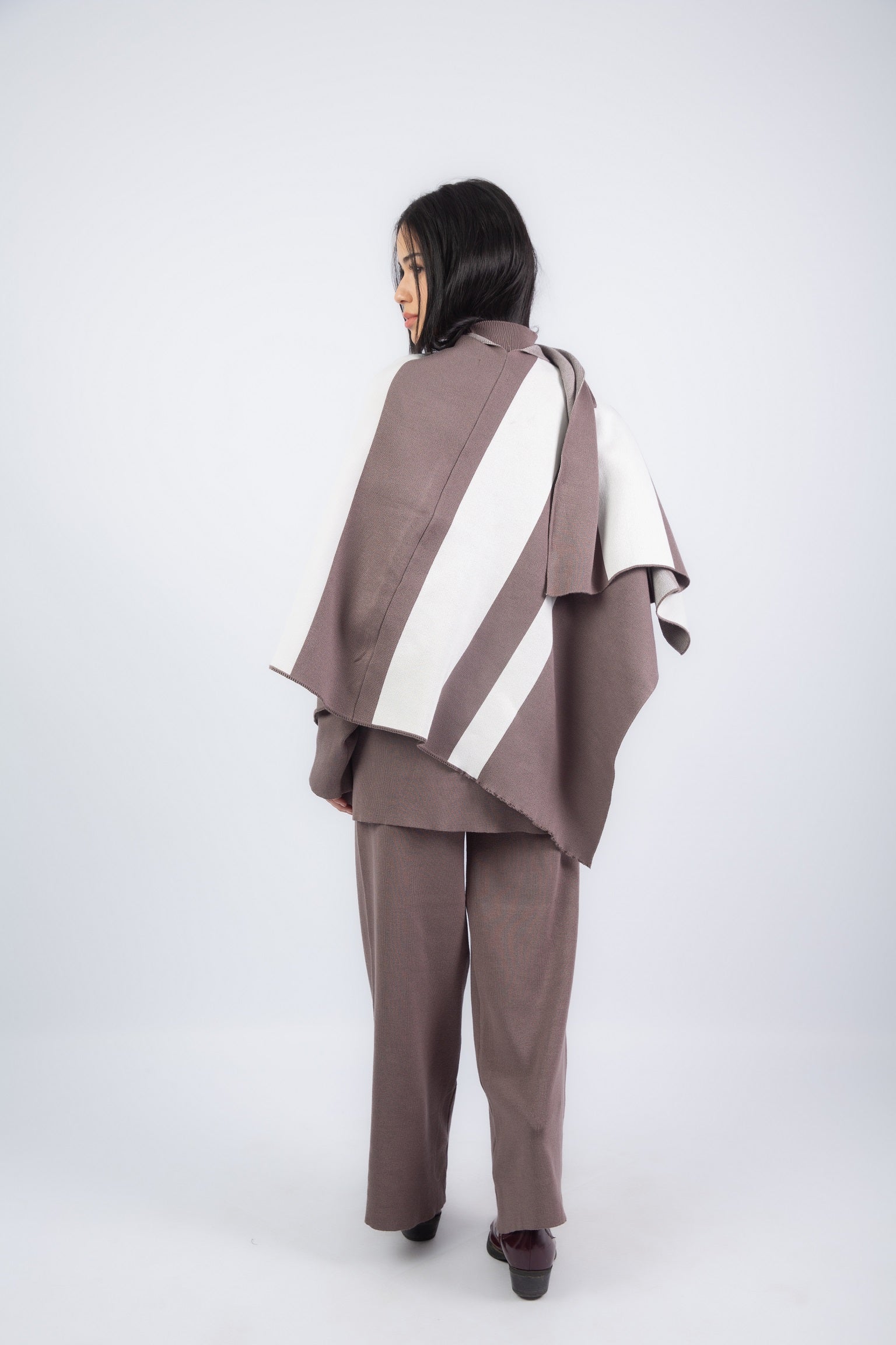 Scarfed Set - Taupe Beige