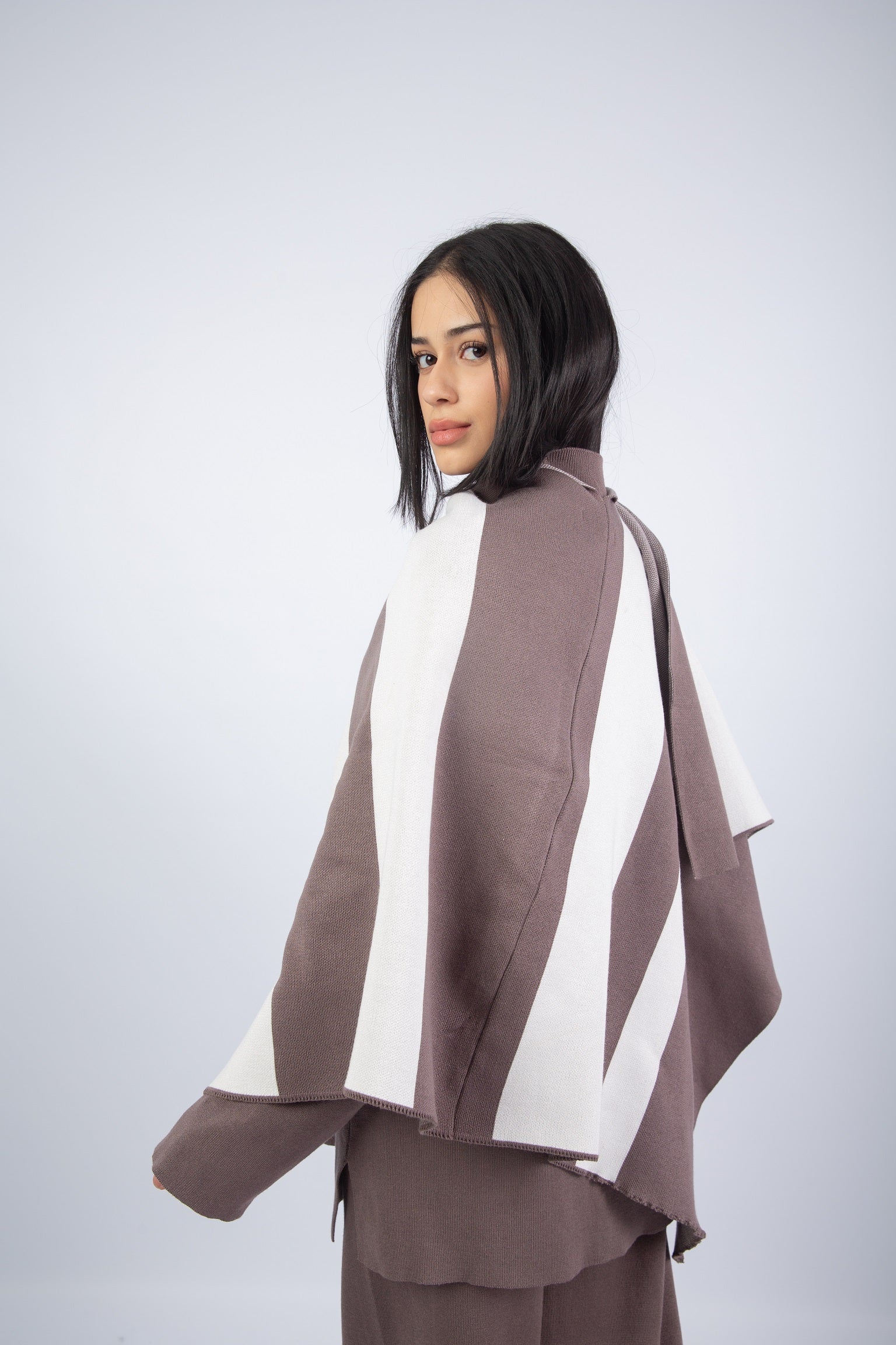 Scarfed Set - Taupe Beige