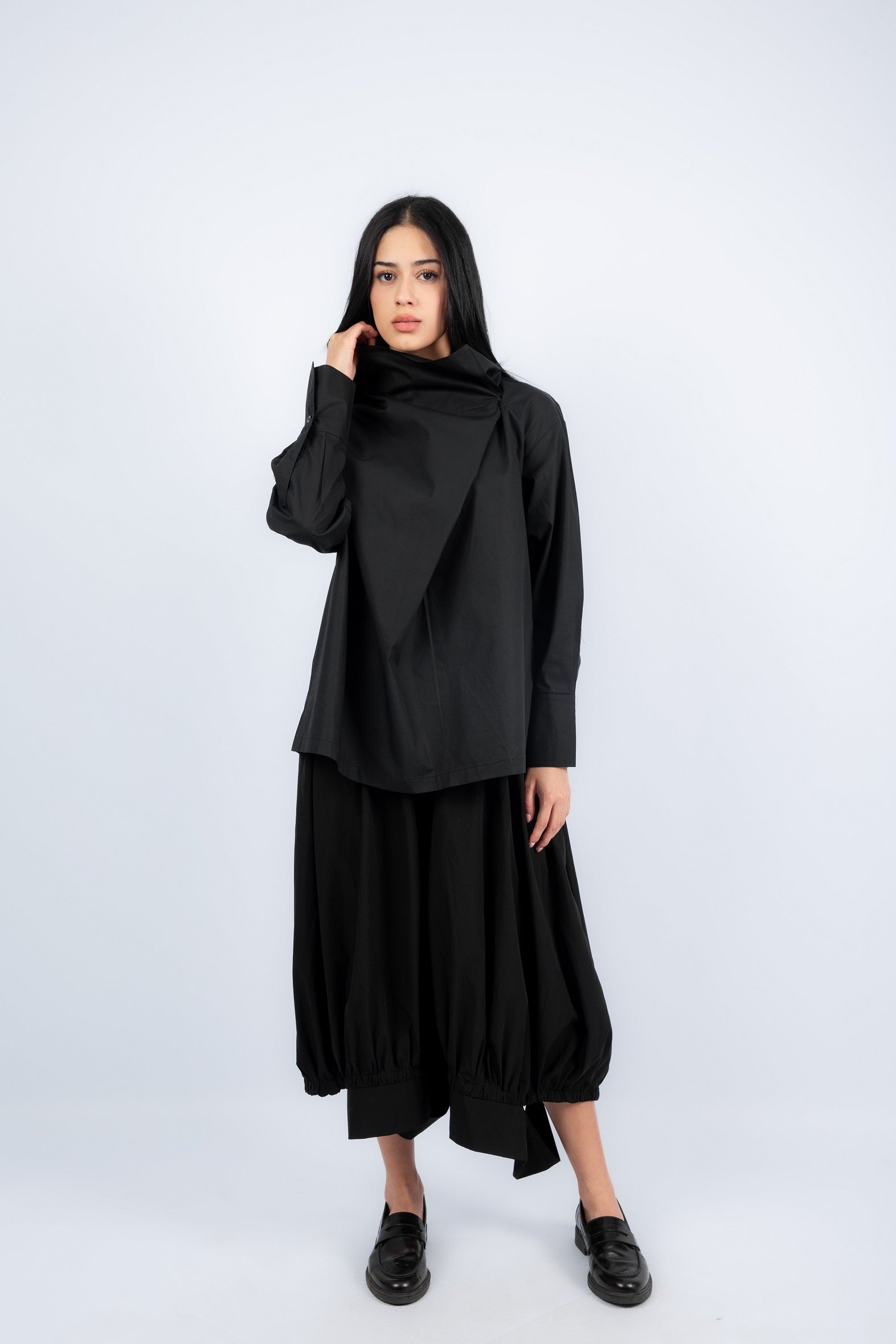 Shift Collar Shirt - Black