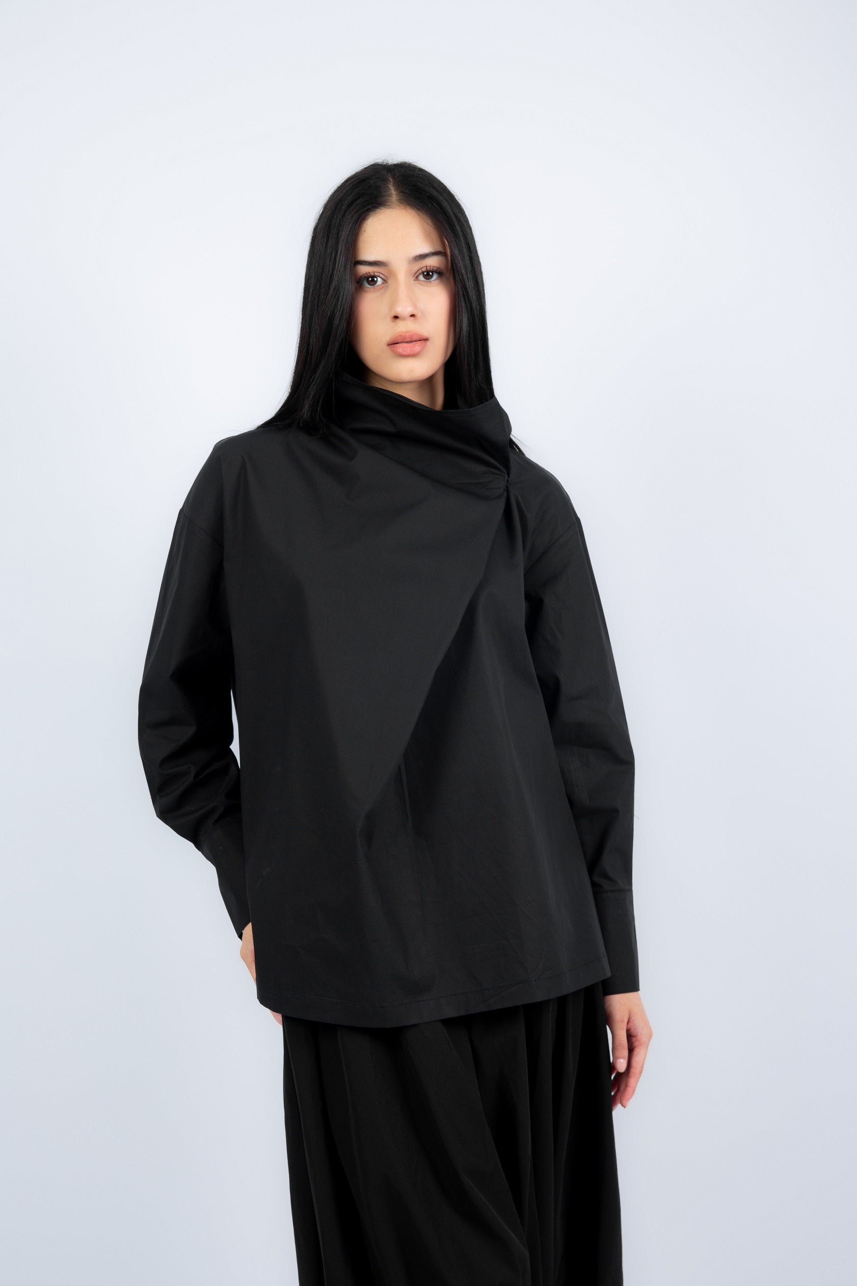 Shift Collar Shirt - Black