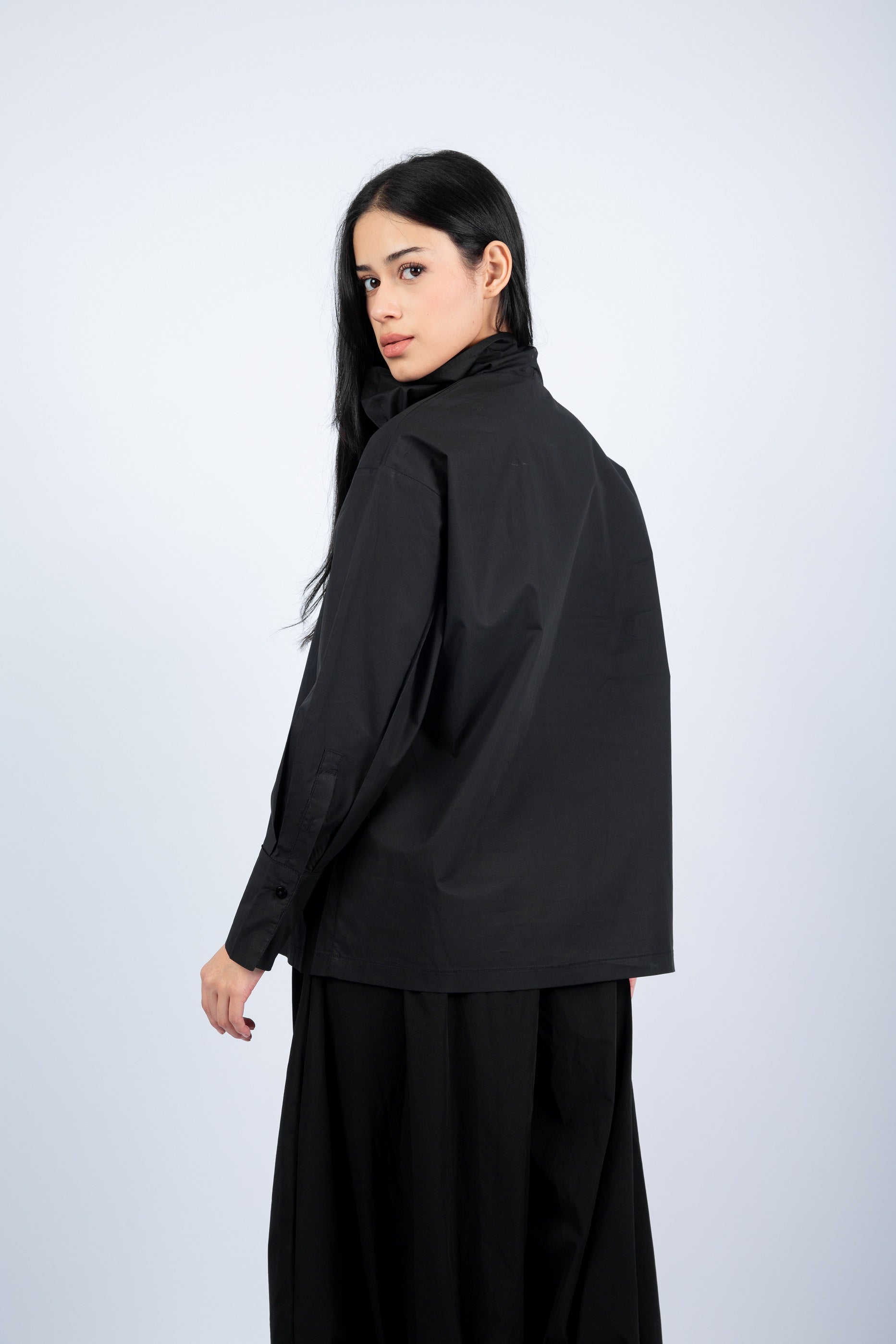 Shift Collar Shirt - Black
