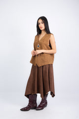 Flare Skirt -Brown