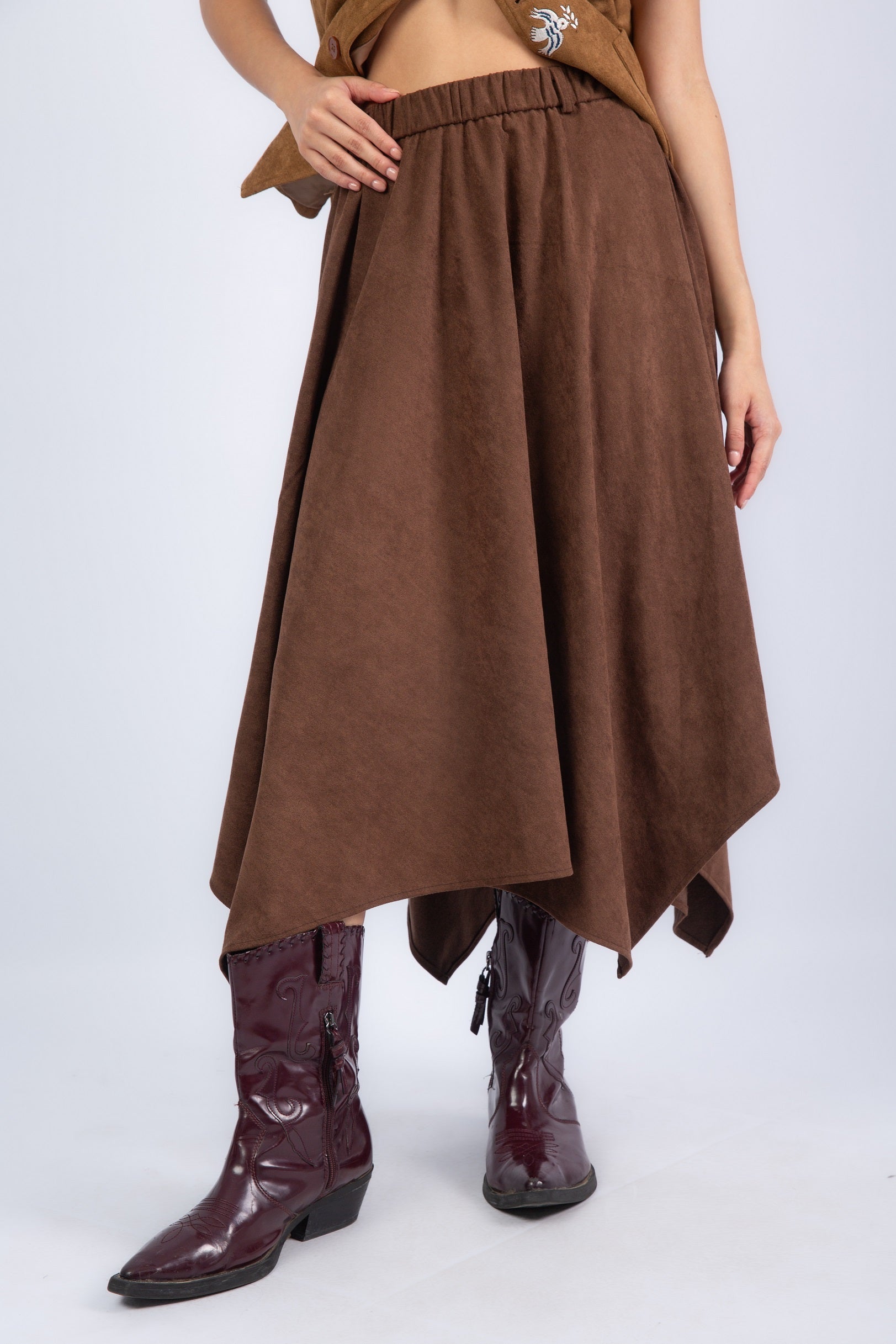Flare Skirt -Brown