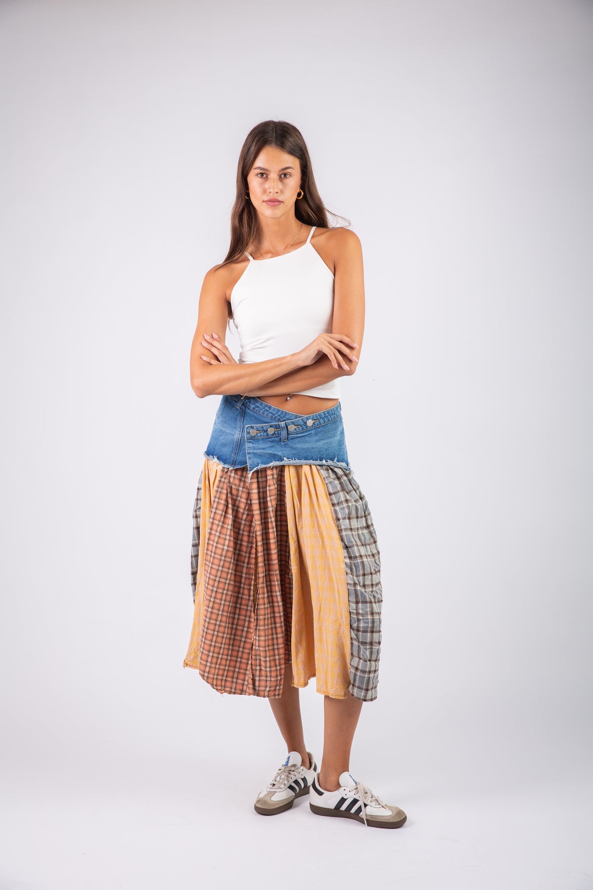 Squares Blue Skirts