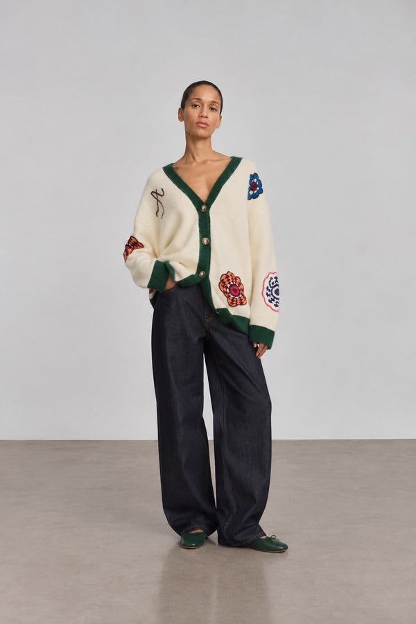 Off White Playful fleece cardigan