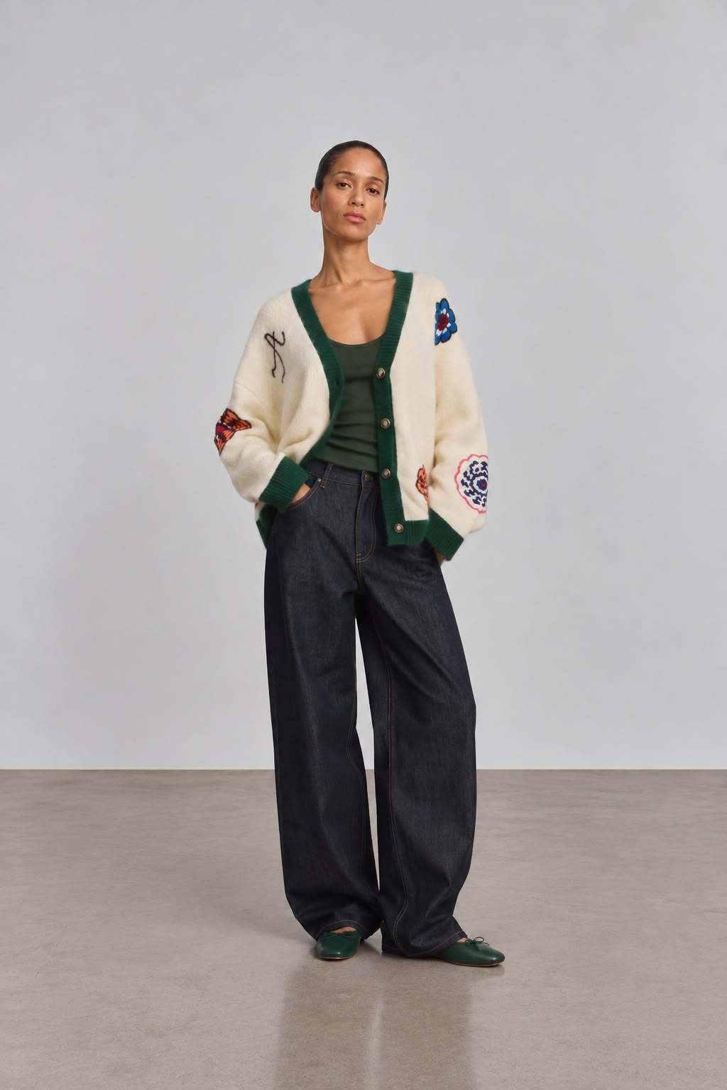 Off White Playful fleece cardigan